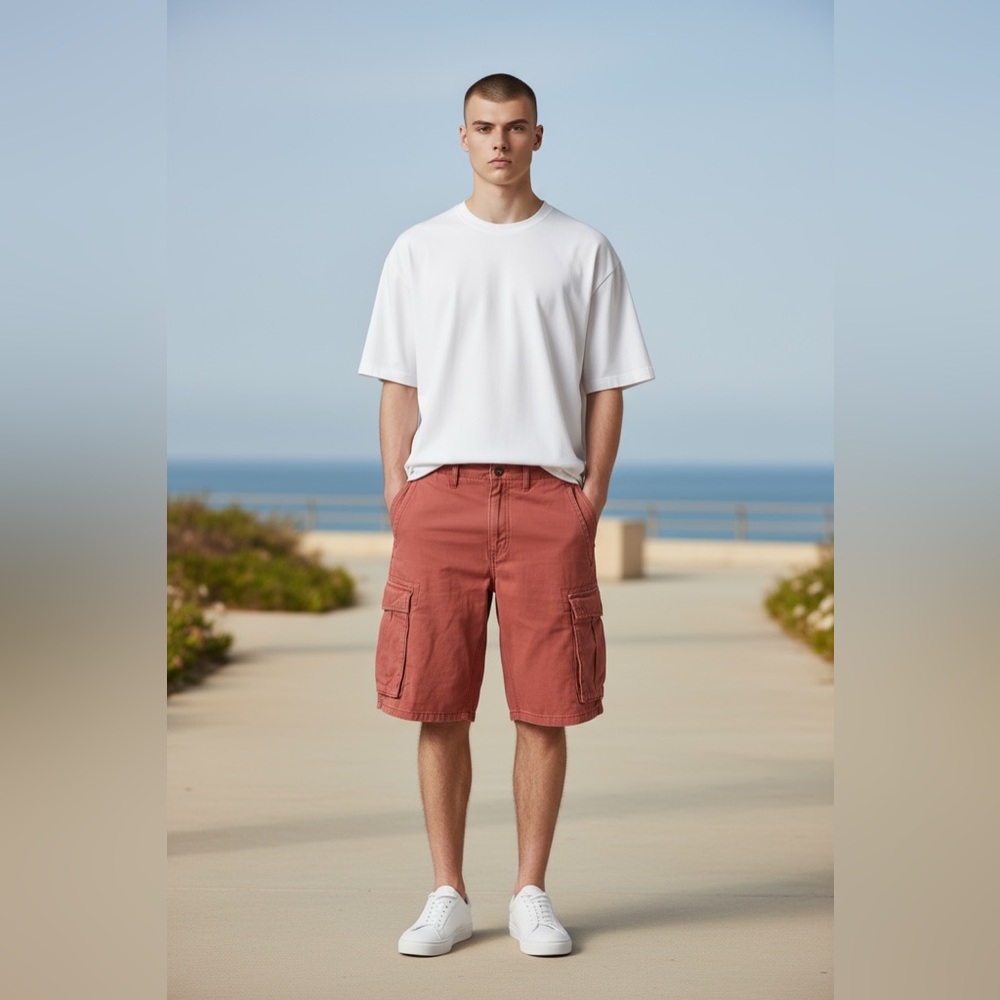 Levi's White Tab ID 12462 12463 Cargo Shorts Mens 30 Khaki